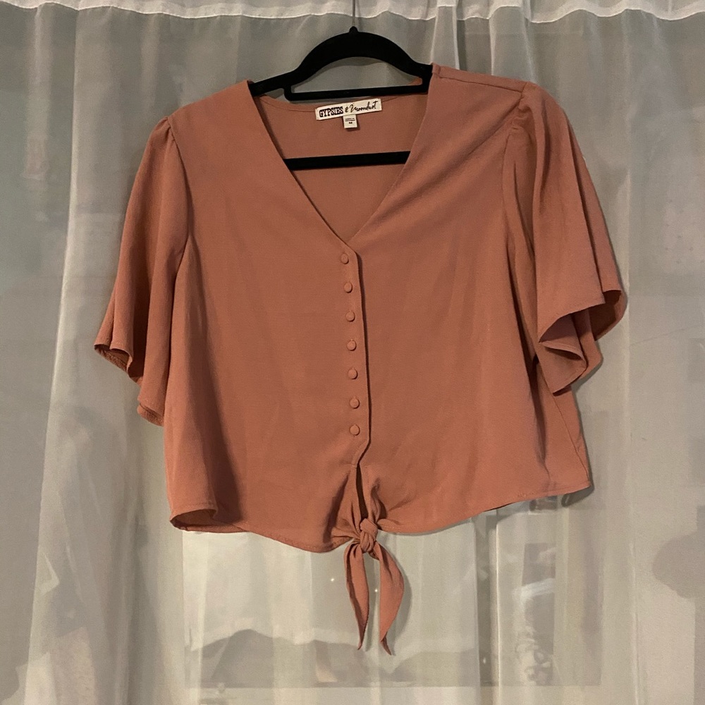 Blush pink blouse